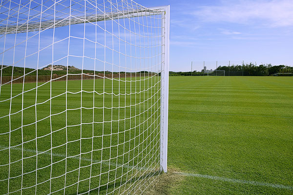 Сетка для футбольных ворот. Толщина нити 5 мм. Ячейка 100 мм. Полипропилен. Пара.