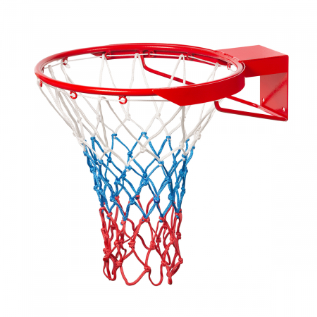 Баскетбольная сетка для кольца. Нить 5 мм. Материал полипропилен. Цвет триколор. Цена за штуку.