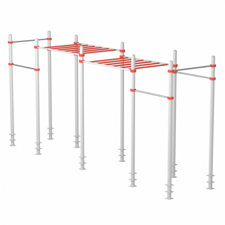 Комплекс из двухуровневого рукохода и 6 перекладин