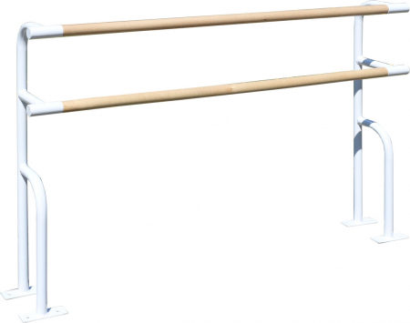 Станок хореографический двухрядный напольный, береза/бук 2 м