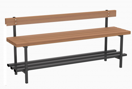 Скамья для раздевалок со спинкой 2 м