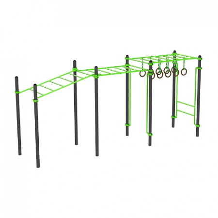 W358 GTO Рукоход с изменением высоты с подвижными кольцами, разноуровневый