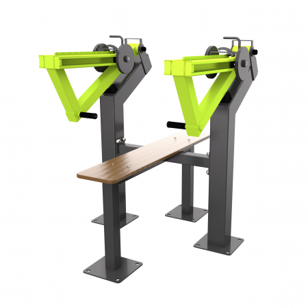 Power-1800 Уличный тренажер Жим лежа с переменной нагрузкой 