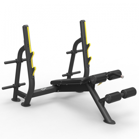 Олимпийская скамья с отрицательным наклоном KRAFT Fitness линии TWIN