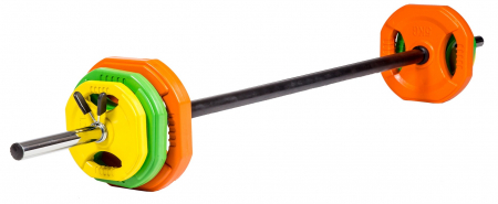 Штанга для аэробики и обрезиненные диски по 2 шт, 1,25-2,5-5 кг