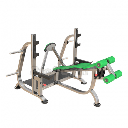 BP - 006 СКАМЬЯ ДЛЯ ЖИМА ЛЕЖА С ОБРАТНЫМ НАКЛОНОМ СТРАХОВОЧНЫМИ УПОРАМИ И УПОРАМИ ДЛЯ ПАРТНЕРА