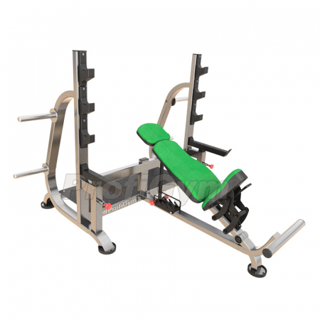 BP - 009 СКАМЬЯ ДЛЯ ЖИМА НАКЛОННАЯ РЕГУЛИРУЕМАЯ СО СТРАХОВОЧНЫМИ УПОРАМИ