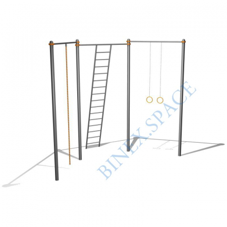 ЛЕСТНИЦА С КАНАТОМ И КОЛЬЦАМИ